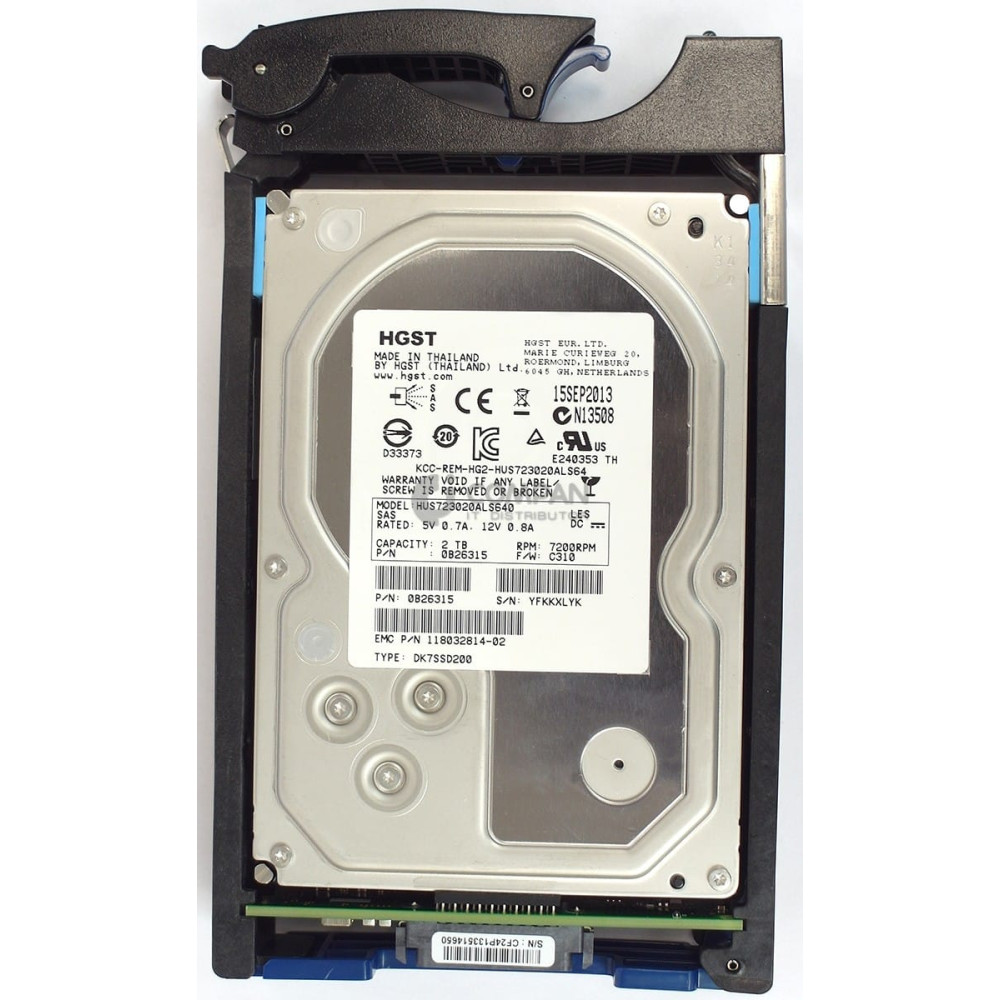 005049450 EMC HDD 2TB 7.2K SAS 6G 3.5" LFF HOT-SWAP FOR EMC VNX